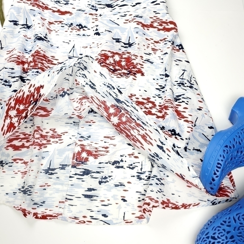 Oshkosh B'gosh Red White Blue Cotton Skirt Size 8 - Picture 3 of 10